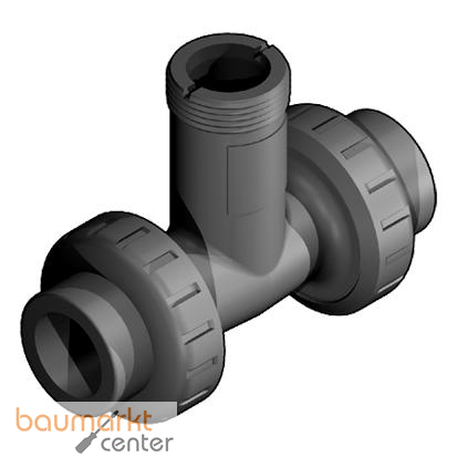 Aliaxis Inst. T-Fitting PVC-U/FKM Gewinde- muffe BSP 1"