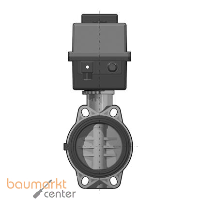 Aliaxis PVC-U Absperrklappe, d140 PN10, FEOV/CE-FKM