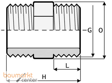 Aliaxis Doppelnippel PVC-U PVC-U R 1, NI2