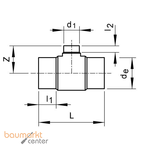 Aliaxis T-St�ck red. 90 Gr. kurz PE100 SDR 17 d 225 x 110 TRBE