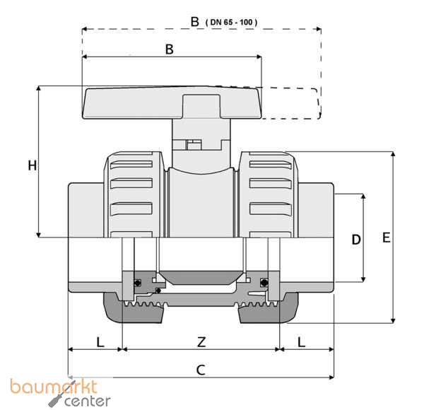 Aliaxis KH PVC-U Schw.muffe EPDM d 110 1V322