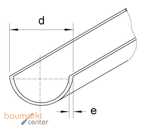 Aliaxis Tragschale m. Aluzink185-Beschichtung L = 3 m d 125