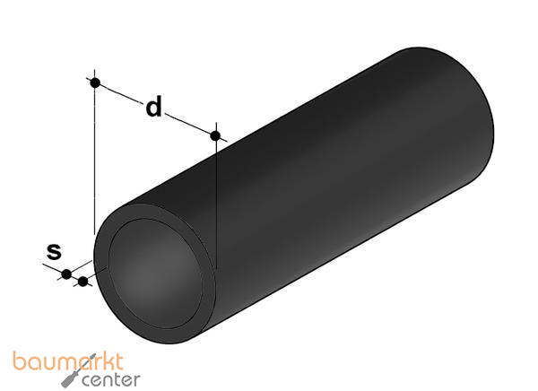 Aliaxis Druckrohr PE 100 schwarz SDR 33 L= 6 m d 125 x 3,9