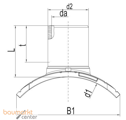 Aliaxis Sattel m. Spitzende SA UNI SDR 11 d 1000-1200 / 225 FRIALEN