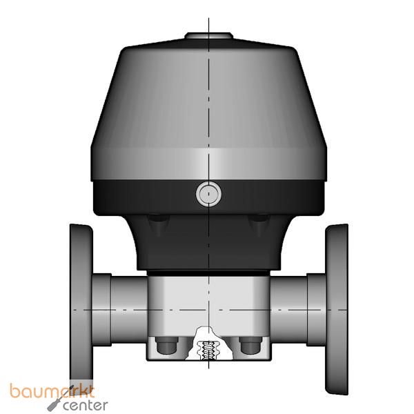 Aliaxis PVC-C 2/2-W-Membranventil 485.38, d110 PN6, VMOC/CP-NC-FKM