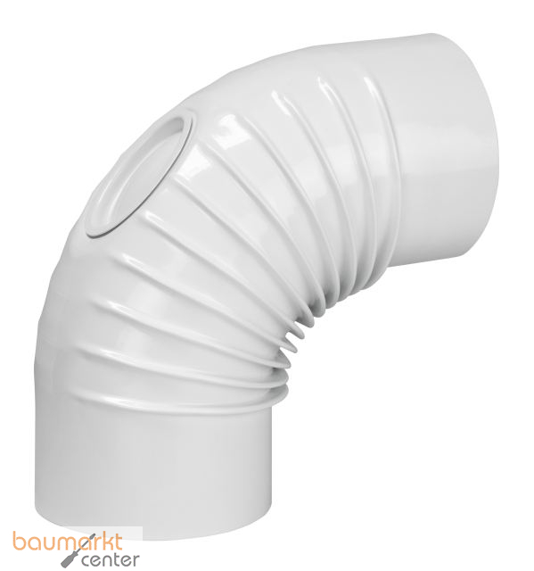 Bertrams ALU-Pu Bogen, gerippt, 90 Grad, d:110