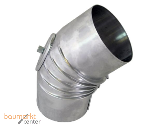 Bertrams ALU-Bogen, gerippt, 45 Grad, d:100