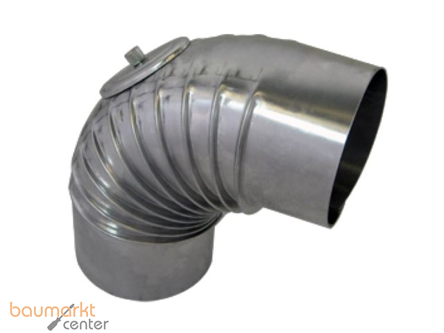 Bertrams ALU-Bogen, gerippt, 90 Grad, d:100