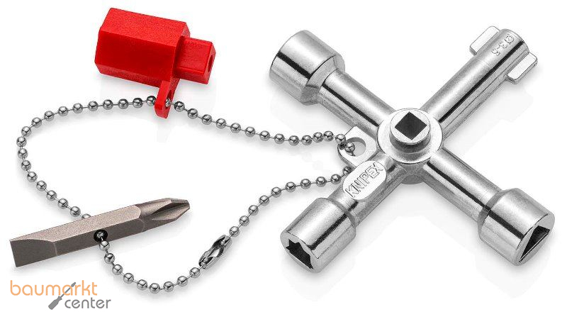 KNIPEX 00 11 03 Schaltschrankschl�ssel der Standard Schaltschrankschl�ssel 76 mm