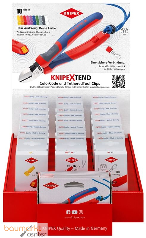 KNIPEX 00 18 01 V47 Verkaufsdisplay TEND 24-teilig Farbauswahl 1 350 mm