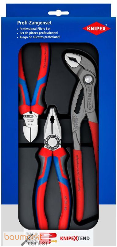 KNIPEX 00 20 09 V01 Bestseller-Paket 1 x 03 02 180, 1 x 70 02 160, 1 x 87 01 250
