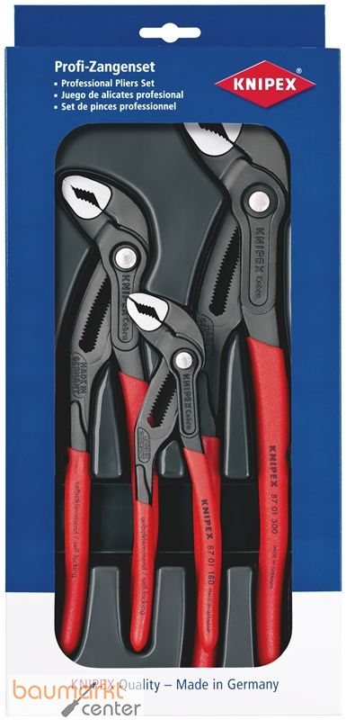 KNIPEX 00 20 09 V02 Cobra�-Paket 1 x 87 01 180, 1 x 87 01 250, 1 x 87 01 300