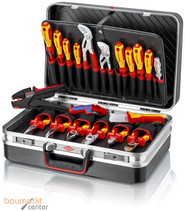 KNIPEX 00 21 20 Werkzeugkoffer "Vision24" Elektro 20-teilig 180 mm