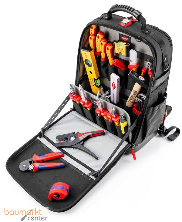 KNIPEX 00 21 50 E Werkzeugrucksack Modular X18 Elektro 22-teilig 530 mm