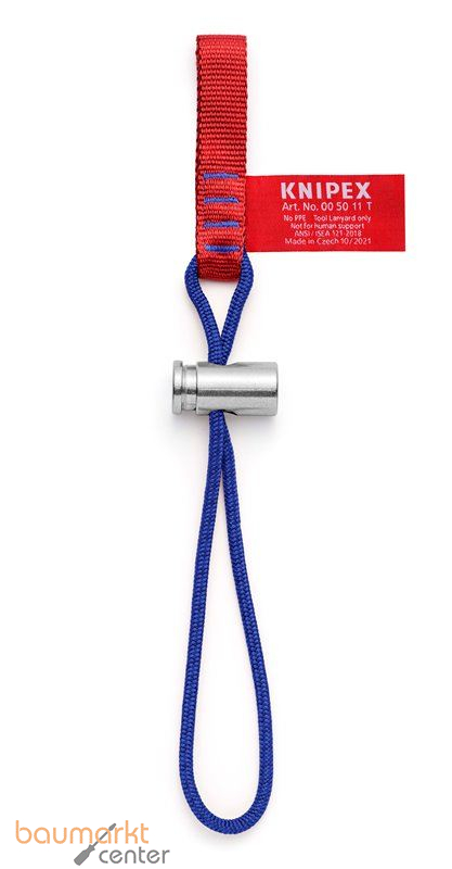 KNIPEX 00 50 11 T BK Adapterschlaufe 6kg Zur Werkzeug-Absturzsicherung 400 mm
