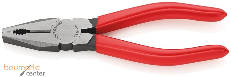 KNIPEX 03 01 160 Kombizange mit Kunststoff �berzogen schwarz atramentiert 160 mm