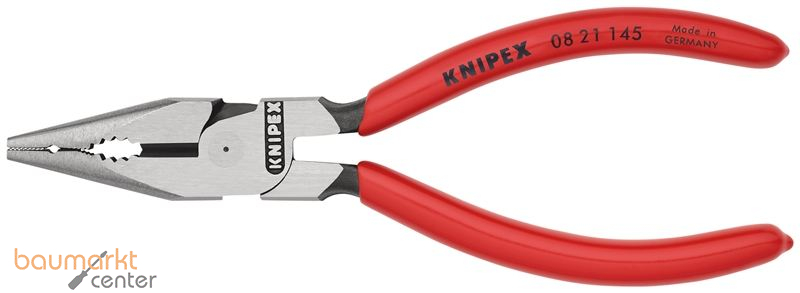KNIPEX 08 21 145 SB Spitz-Kombizange mit Kunststoff �berzogen schwarz atramentiert 145 mm