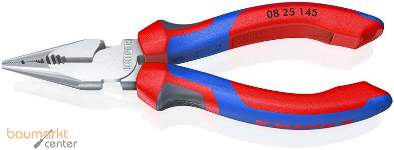 KNIPEX 08 25 145 Spitz-Kombizange mit Comfort-Griffen verchromt 145 mm