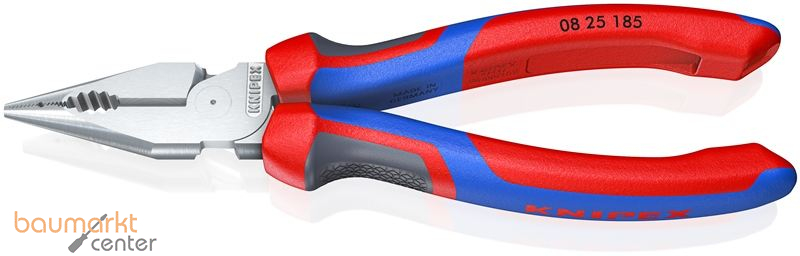 KNIPEX 08 25 185 Spitz-Kombizange mit Comfort-Griffen verchromt 192 mm