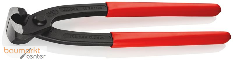 KNIPEX 10 98 I220 SB Ohrklemmenzange mit Kunststoff �berzogen schwarz atramentiert 220 mm