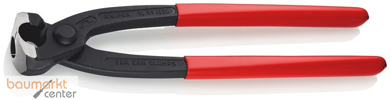 KNIPEX 10 99 I220 SB Ohrklemmenzange mit Kunststoff �berzogen schwarz atramentiert 220 mm