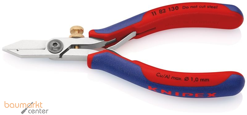 KNIPEX 11 82 130 Elektronik-Abisolierschere mit Mehrkomponenten-H�llen 140 mm