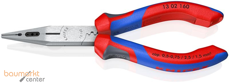KNIPEX 13 02 160 SB Verdrahtungszange mit Comfort-Griffen schwarz atramentiert 160 mm