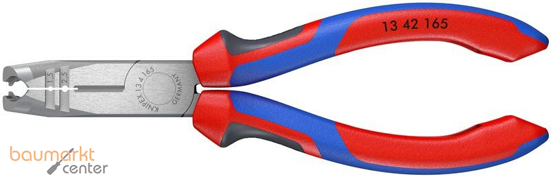 KNIPEX 13 42 165 Abmantelungszange mit Comfort-Griffen schwarz atramentiert 165 mm