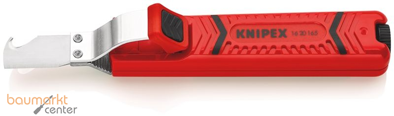 KNIPEX 16 20 165 SB Abmantelungswerkzeug mit Schleppklinge schlagfestes Kunststoffgeh�use 165 mm