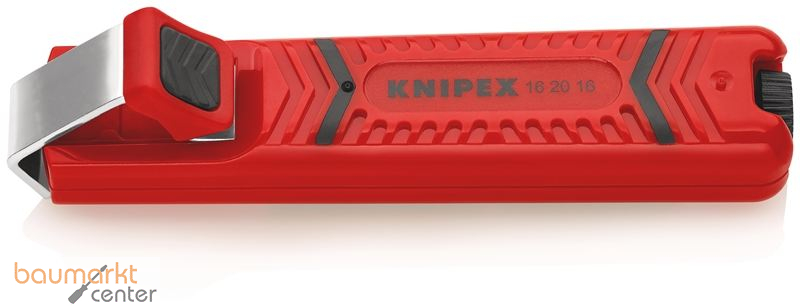 KNIPEX 16 20 16 SB Abmantelungswerkzeug mit Schleppklinge schlagfestes Kunststoffgeh�use 130 mm