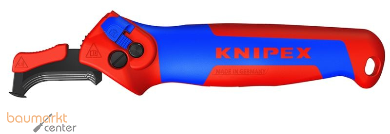 KNIPEX 16 50 145 SB Abmantelungsmesser mit Gleitschuh und Ratschenfunktion mit Mehrkomponenten-H�llen 146 mm