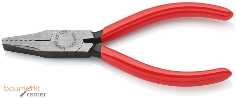 KNIPEX 20 01 125 Flachzange mit Kunststoff �berzogen schwarz atramentiert 125 mm