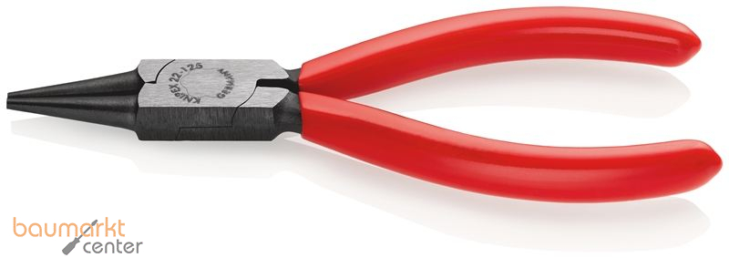 KNIPEX 22 01 125 Rundzange mit Kunststoff �berzogen schwarz atramentiert 125 mm