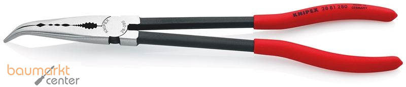 KNIPEX 28 81 280 SB Montierzange mit Querprofilen mit Kunststoff �berzogen schwarz atramentiert 280 mm