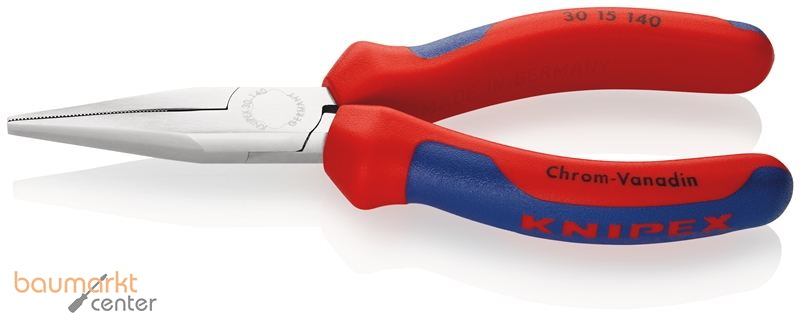 KNIPEX 30 15 140 Langbeckzange mit Mehrkomponenten-H�llen verchromt 140 mm