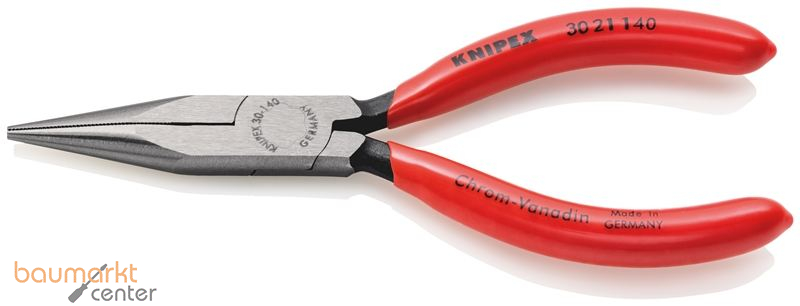 KNIPEX 30 21 140 SB Langbeckzange mit Kunststoff �berzogen schwarz atramentiert 140 mm