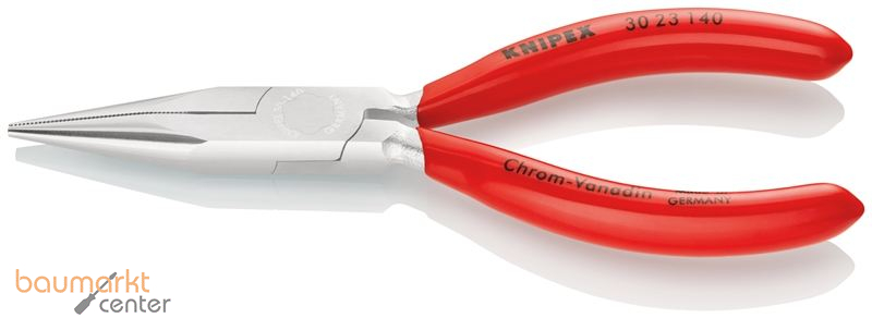 KNIPEX 30 23 140 Langbeckzange mit Kunststoff �berzogen verchromt 140 mm