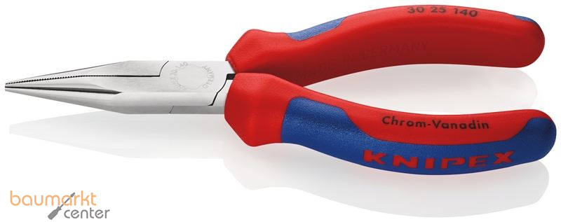 KNIPEX 30 25 140 Langbeckzange mit Mehrkomponenten-H�llen verchromt 140 mm