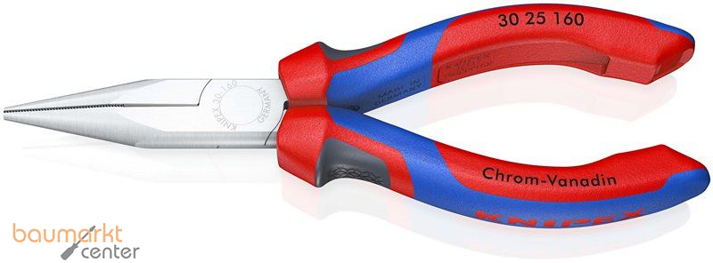 KNIPEX 30 25 160 Langbeckzange mit Comfort-Griffen verchromt 160 mm