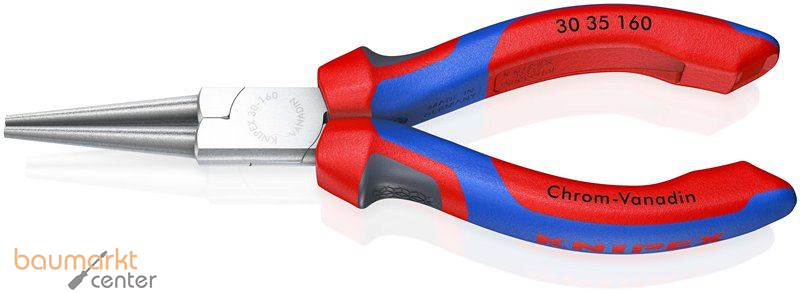KNIPEX 30 35 160 Langbeckzange mit Comfort-Griffen verchromt 160 mm