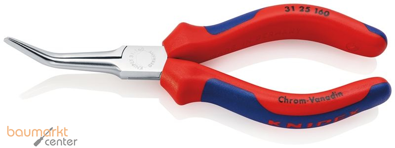 KNIPEX 31 25 160 Greifzange (Nadelzange) mit Mehrkomponenten-H�llen verchromt 160 mm