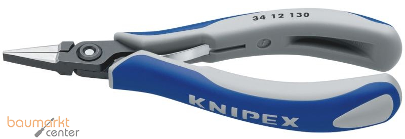 KNIPEX 34 12 130 Pr�zisions-Elektronik-Greifzange mit Mehrkomponenten-H�llen br�niert 130 mm