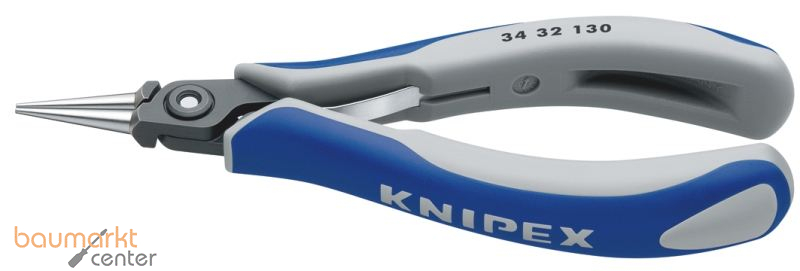 KNIPEX 34 32 130 Pr�zisions-Elektronik-Greifzange mit Mehrkomponenten-H�llen br�niert 130 mm