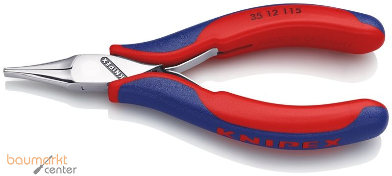 KNIPEX 35 12 115 SB Elektronik-Greifzange mit durchgestecktem Gelenk mit Mehrkomponenten-H�llen 115 mm