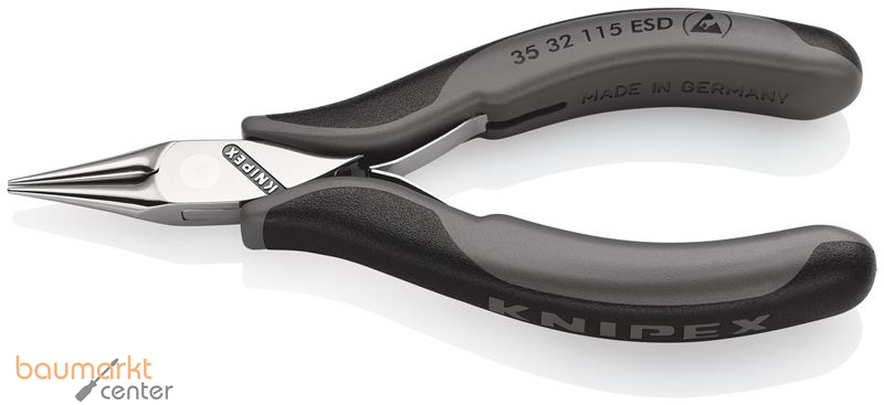 KNIPEX 35 32 115 ESD Elektronik-Greifzange ESD mit durchgestecktem Gelenk mit Mehrkomponenten-H�llen 115 mm