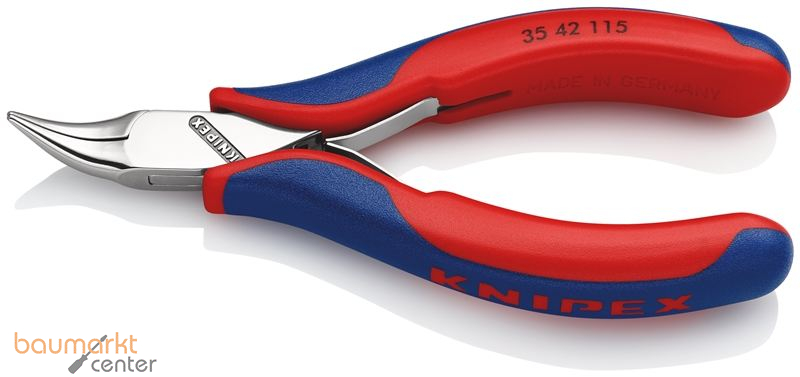 KNIPEX 35 42 115 SB Elektronik-Greifzange mit durchgestecktem Gelenk mit Mehrkomponenten-H�llen 115 mm