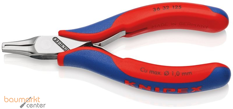 KNIPEX 36 32 125 Elektronik-Best�ckungszange mit Mehrkomponenten-H�llen 125 mm