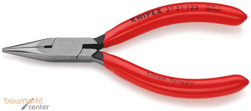 KNIPEX 37 31 125 SB Greifzange f�r Feinmechanik mit Kunststoff �berzogen schwarz atramentiert 125 mm