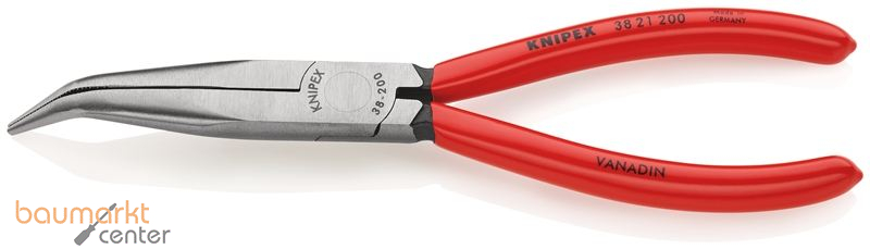 KNIPEX 38 21 200 Mechanikerzange mit Kunststoff �berzogen schwarz atramentiert 200 mm