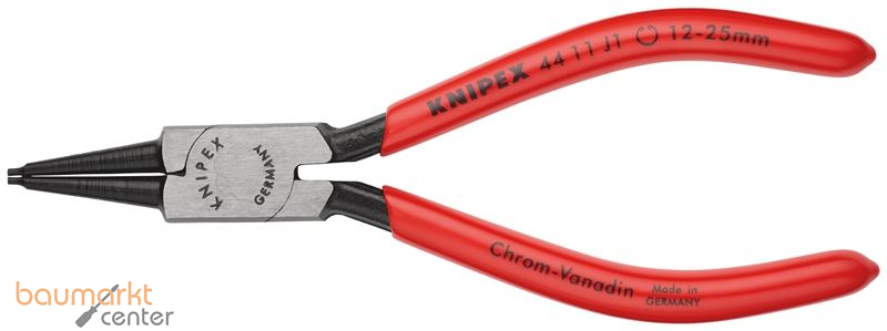 KNIPEX 44 11 J1 SB Sicherungsringzange f�r Innenringe in Bohrungen mit Kunststoff �berzogen schwarz atramentiert 140 mm